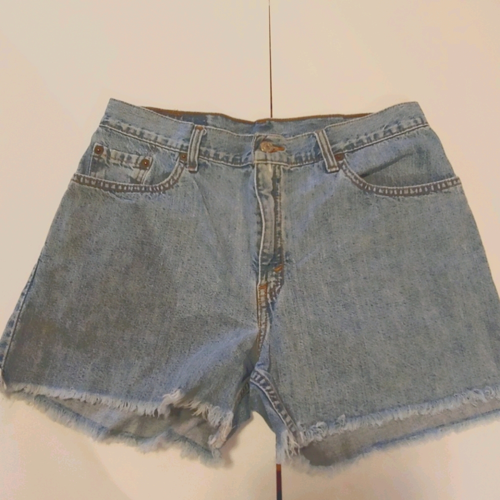Levi's vintage 555 high waisted mom jean shorts Guy's Fit women's 10 EUC